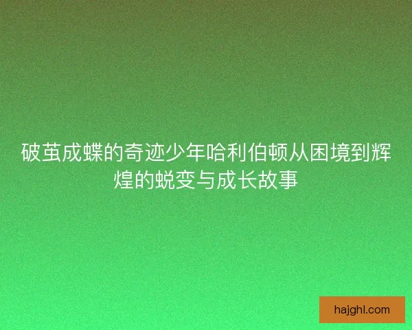 破茧成蝶的奇迹少年哈利伯顿从困境到辉煌的蜕变与成长故事